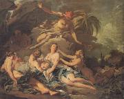 Francois Boucher Mercury confiding Bacchus to the Nymphs oil painting artist